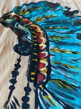 Texas True Threads Callie Ann Stelter Headdress Long Sleeve T Shirt Size L